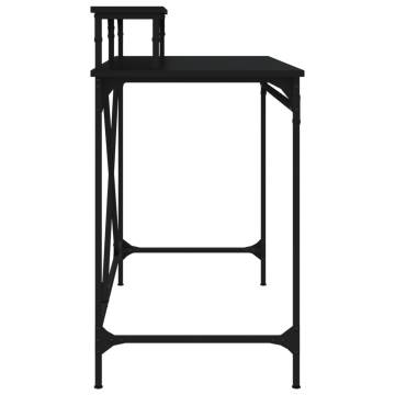 Industrial Black Desk 100x50x90 cm | Durable Wood & Iron