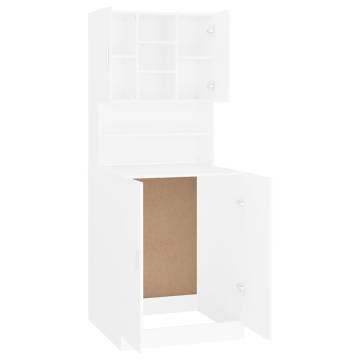 Washing Machine Cabinet White - Durable Storage Solution