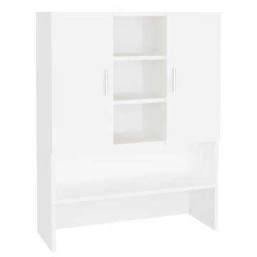 Washing Machine Cabinet White - Durable Storage Solution