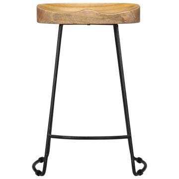 Gavin Bar Stools 2 pcs - Solid Mango Wood | Hipomarket