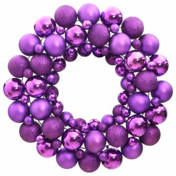 Purple Christmas Wreath 45 cm - Festive Decor | Hipo Market