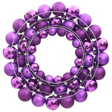 Purple Christmas Wreath 45 cm - Festive Decor | Hipo Market