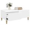 Elegant White Coffee Table - 90x50 cm Engineered Wood