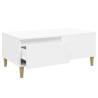 Elegant White Coffee Table - 90x50 cm Engineered Wood