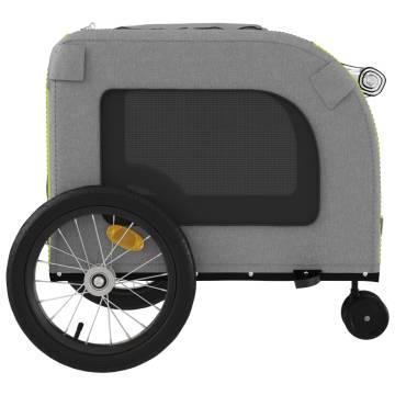 Durable Green & Grey Pet Bike Trailer | Comfortable Journeys