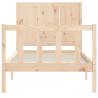 Solid Wood Bed Frame with Headboard 90x200 cm - HipoMarket