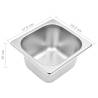 Stainless Steel Gastronorm Container Holder with 3 GN 1/6 Pans