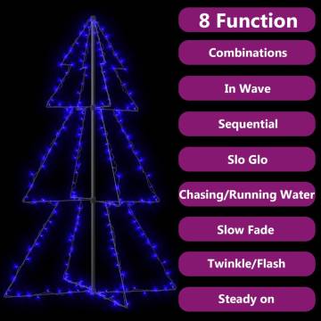 Christmas Cone Tree with 200 LEDs - Indoor & Outdoor | Hipo Market