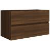 Sink Cabinet Brown Oak 80x38.5cm - Stylish Bathroom Storage