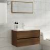 Sink Cabinet Brown Oak 80x38.5cm - Stylish Bathroom Storage