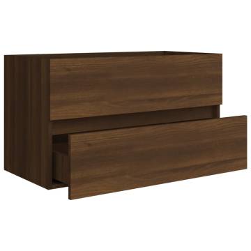 Sink Cabinet Brown Oak 80x38.5cm - Stylish Bathroom Storage