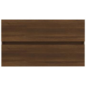 Sink Cabinet Brown Oak 80x38.5cm - Stylish Bathroom Storage