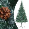 Artificial Pre-lit Christmas Tree with Ball Set & Pinecones 210 cm