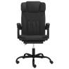 Reclining Office Chair - Black Faux Leather - Hipomarket UK