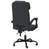 Reclining Office Chair - Black Faux Leather - Hipomarket UK