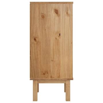 OTTA Brown & Grey Drawer Cabinet - Solid Pine Wood 45x39x90cm