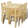 5-Piece Natural Pine Wood Dining Set | Elegance & Durability