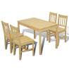 5-Piece Natural Pine Wood Dining Set | Elegance & Durability