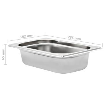 Stainless Steel Gastronorm Containers 8 pcs GN 1/4 | HipoMarket