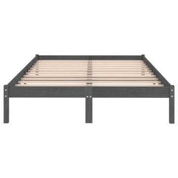 Modern Grey Solid Wood Pine Bed Frame 120x200 cm