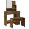 Dressing Table Set Smoked Oak - Elegant Bedroom Furniture