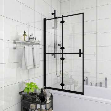 Folding Shower Enclosure ESG 80x140 cm Black - Stylish & Functional