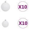 Artificial Pre-lit Christmas Tree with Ball Set - 210 cm White