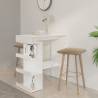 Bar Table with Storage Rack High Gloss White 100x50x101.5 cm Colour high gloss white Quantity in Package 1 