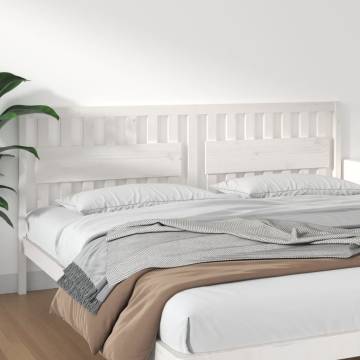 Stylish White Wooden Bed Headboard - 205.5x4x100 cm