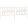 Stylish White Wooden Bed Headboard - 205.5x4x100 cm