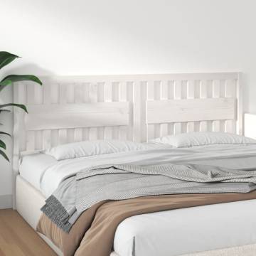 Stylish White Wooden Bed Headboard - 205.5x4x100 cm