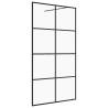 Walk-in Shower Wall 90x195 cm with Clear ESG Glass - Black