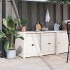 Outdoor Kitchen Cabinet White 106x55x64 cm Solid Wood Pine Colour white pine Size 106 x 55 x 64 cm Quantity in Package 1 Model 4 doors 