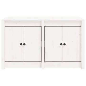 Outdoor Kitchen Cabinet White - Solid Pine Wood 106x55x64 cm