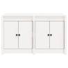 Outdoor Kitchen Cabinet White - Solid Pine Wood 106x55x64 cm