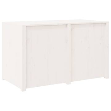 Outdoor Kitchen Cabinet White - Solid Pine Wood 106x55x64 cm