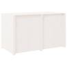 Outdoor Kitchen Cabinet White - Solid Pine Wood 106x55x64 cm