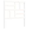 Solid Wood Bed Frame with Headboard - White 90x200 cm