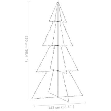 Christmas Cone Tree with 360 LEDs - Indoor & Outdoor 143x250 cm