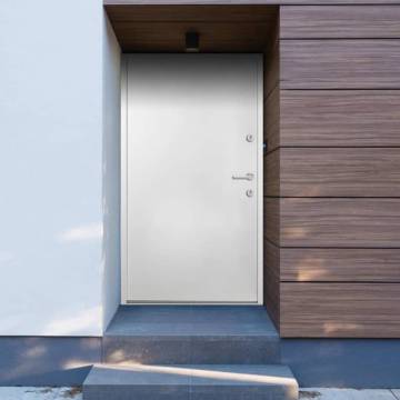 Elegant White Aluminium Front Door - 90x200 cm