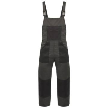 Men's Bib Overalls XXL Grey - Durable & Comfortable Workwear