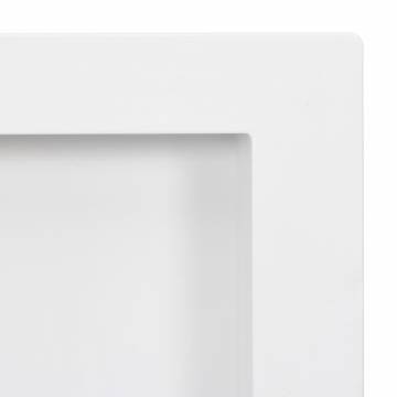 High Gloss White Shower Niche with 2 Compartments - 41x69x9 cm