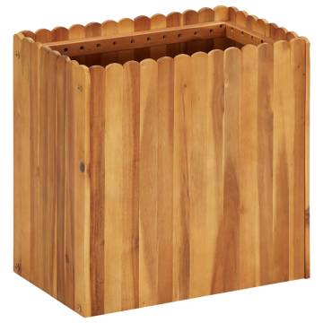 Garden Raised Bed 50x30x50 cm in Solid Acacia Wood