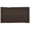 Table Top Dark Brown Solid Wood - 80x40 cm | HipoMarket