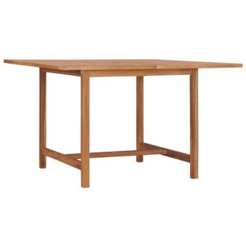 Garden Dining Table 110x110x75 cm - Solid Teak Wood