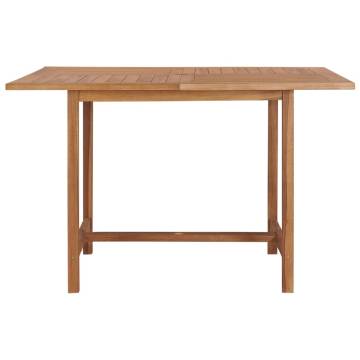 Garden Dining Table 110x110x75 cm - Solid Teak Wood