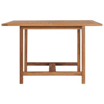 Garden Dining Table 110x110x75 cm - Solid Teak Wood