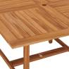 Garden Dining Table 110x110x75 cm - Solid Teak Wood