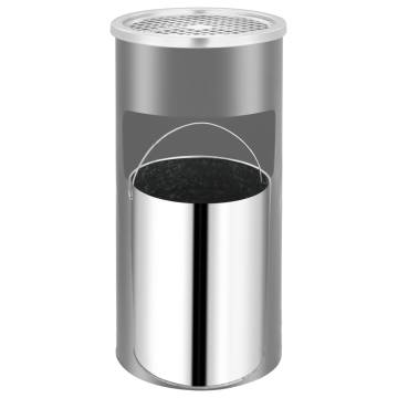 Wall Ashtray Dustbin Steel 26L - Elegant Black Design