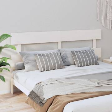 Stylish White Pine Bed Headboard - 184x3x81 cm